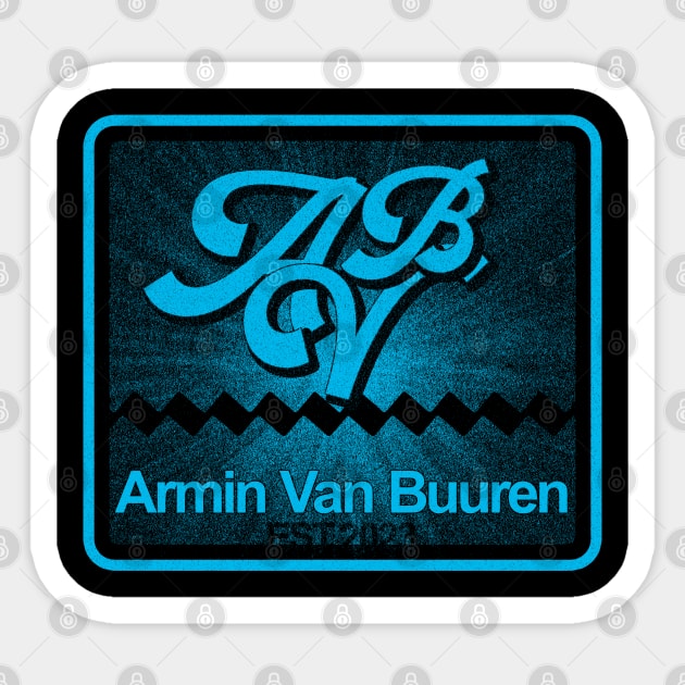 Armin Van Buuren - AVB aesthetic turquoise blue color Sticker by JakQueApparels